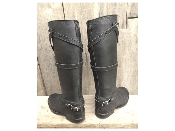 La Botte Gardiane Botas altas de cuero negro - vista 7