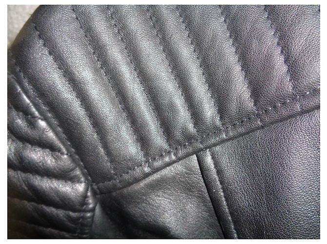 Zara Black Leather Biker Jacket - view 4