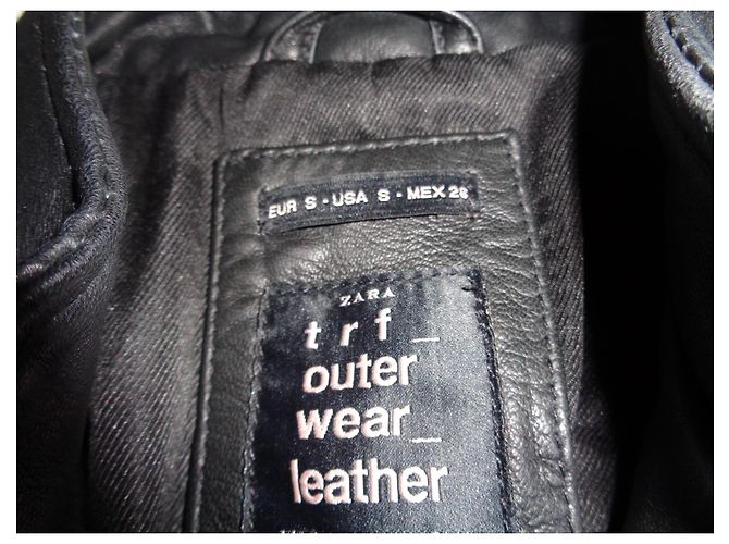 Zara Black Leather Biker Jacket - view 5