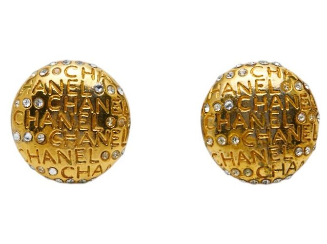 Orecchini a clip Chanel Gold Plated Rhinestone D'oro - vista 2