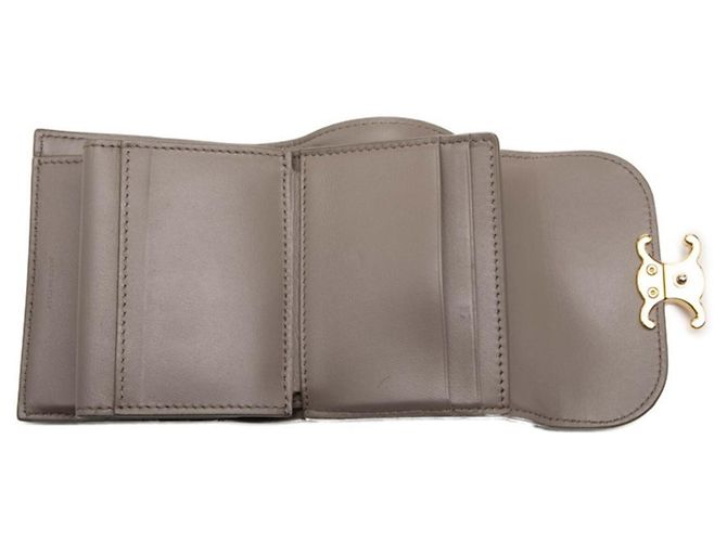 Céline Celine Triomphe Small Flap Wallet Braun - Ansicht 4