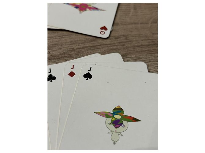 Louis Vuitton x Takashi Murakami Carte da Gioco Nero Bianco Multicolore Monogramma - vista 4
