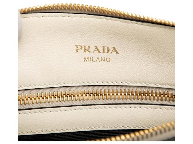 Borsa con placca logo Triangle Prada Bianco - vista 5