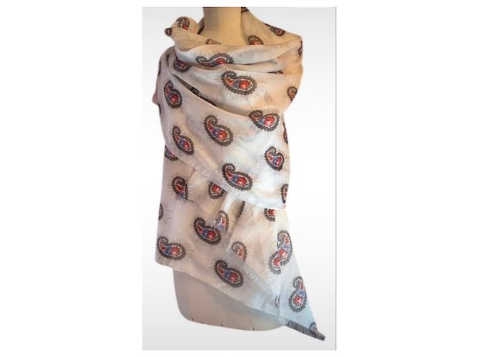 Autre Marque Sciarpa Franco Ferrari in misto seta Multicolore Beige - vista 3