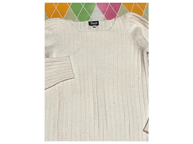 D&G Suéter canelado Dolce & Gabbana Branco - vista 2