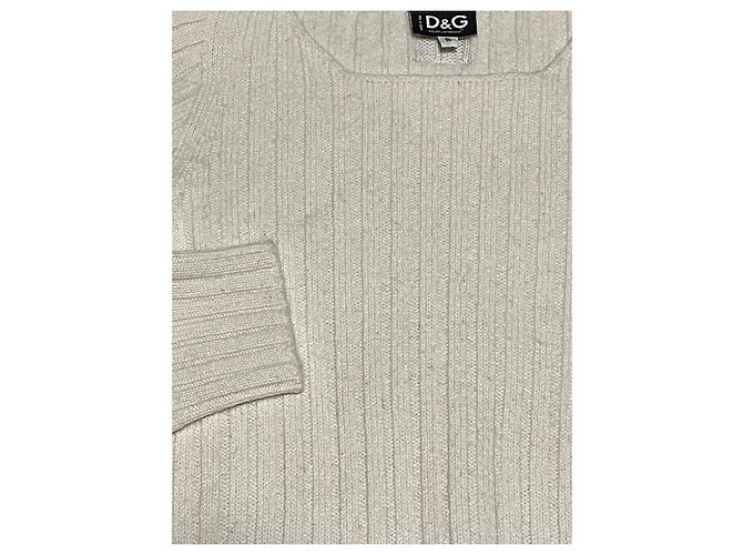 D&G Suéter canelado Dolce & Gabbana Branco - vista 3