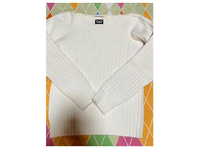 D&G Suéter canelado Dolce & Gabbana Branco - vista 7