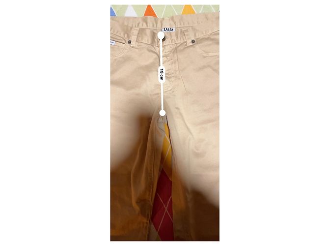 Pantalon en coton beige Dolce & Gabbana Junior - vue 10