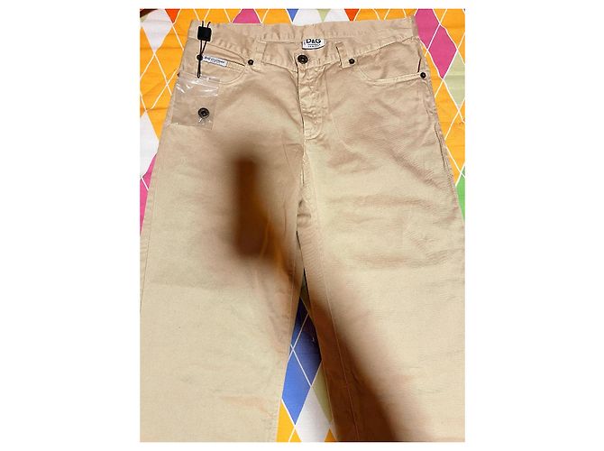 Pantalon en coton beige Dolce & Gabbana Junior - vue 2
