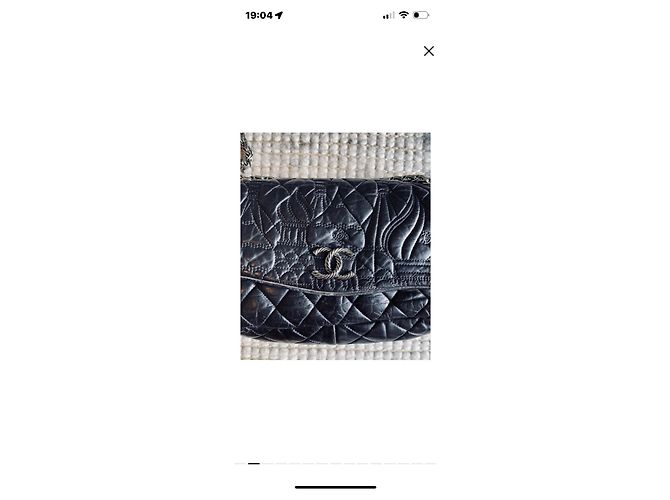 Chanel Paris-Mosca borsa con patta in pelle nera trapuntata Nero - vista 2