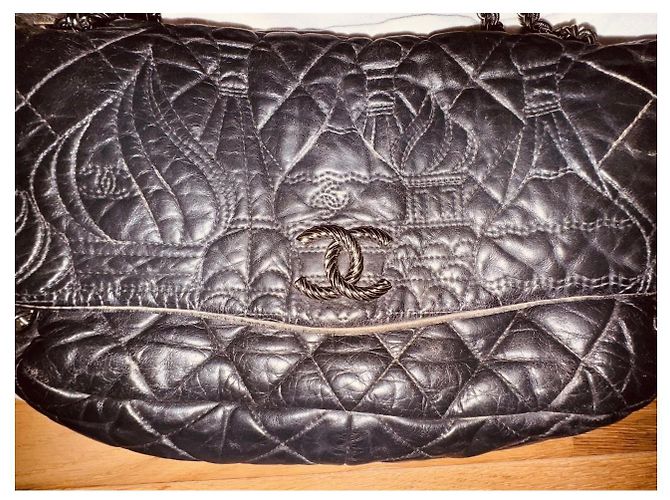 Chanel Paris-Mosca borsa con patta in pelle nera trapuntata Nero - vista 4