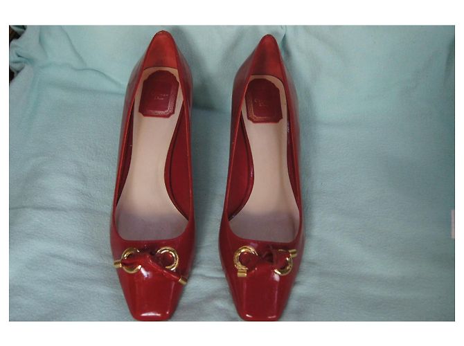 Décolleté Christian Dior in vernice rossa Rosso - vista 10