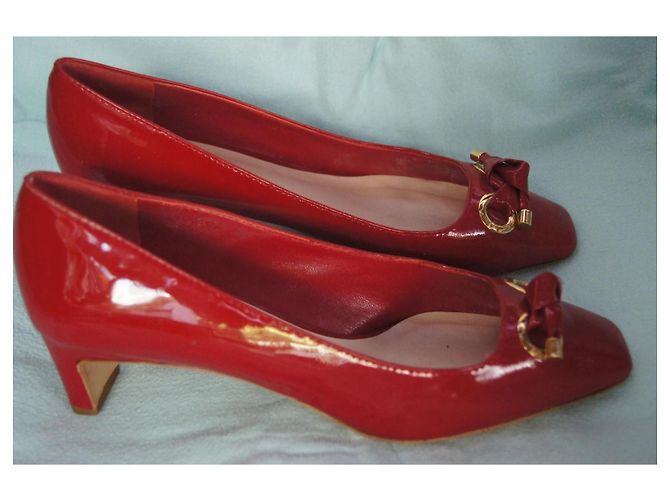 Décolleté Christian Dior in vernice rossa Rosso - vista 2