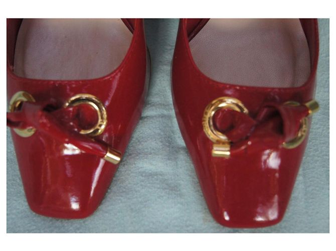 Décolleté Christian Dior in vernice rossa Rosso - vista 5