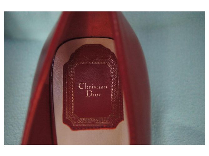 Décolleté Christian Dior in vernice rossa Rosso - vista 8
