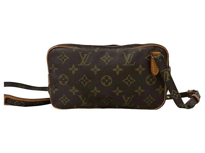 Louis Vuitton Vintage Marly Bandoulière Mini Shoulder Bag Marron - vue 3
