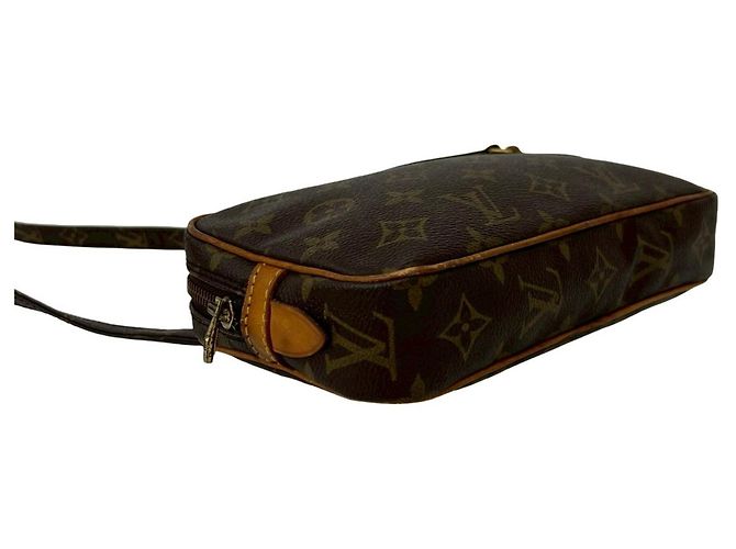 Louis Vuitton Vintage Marly Bandoulière Mini Shoulder Bag Marron - vue 7