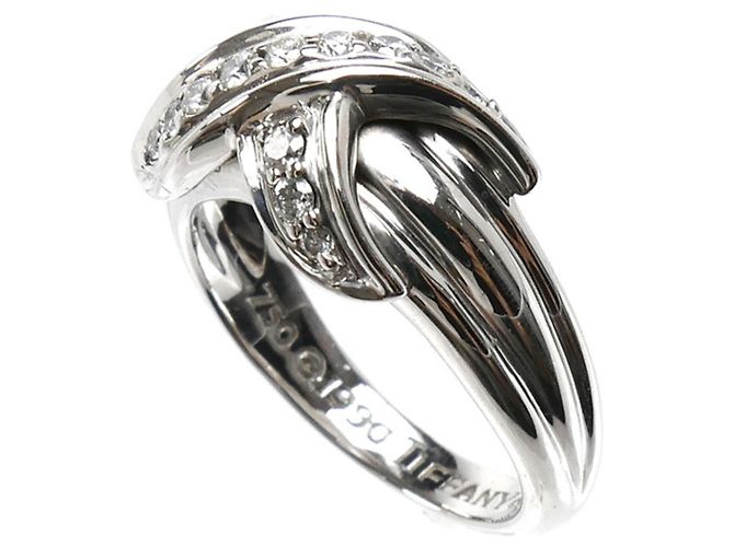 Tiffany & Co. 18K Weißgold Diamantring - Ansicht 2