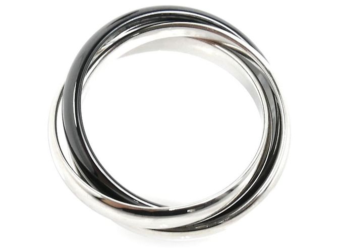 Anello Cartier in oro bianco 18K e ceramica - vista 3