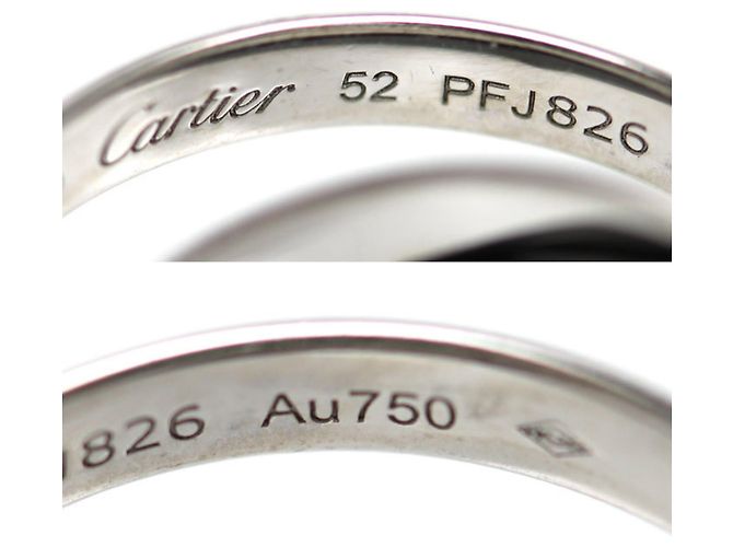 Anello Cartier in oro bianco 18K e ceramica - vista 4