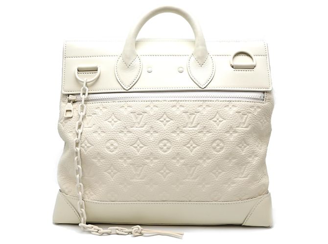 Borsa a Spalla Louis Vuitton Steamer PM Bianco - vista 2