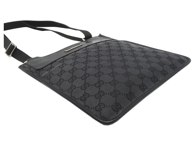 Borsa a tracolla Gucci GG Canvas Nera Nero - vista 3
