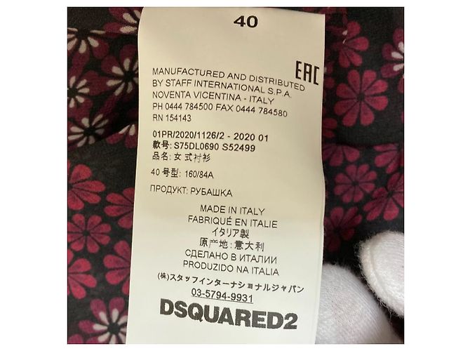 Autre Marque Camicetta trasparente con stampa floreale Dsquared2 Porpora - vista 10