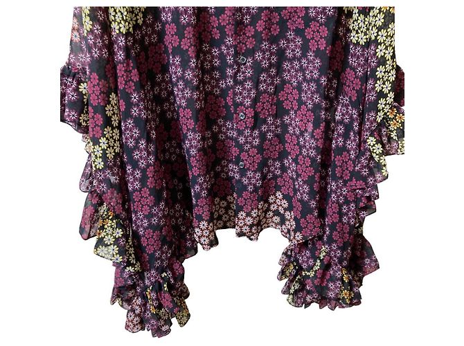 Autre Marque Camicetta trasparente con stampa floreale Dsquared2 Porpora - vista 4