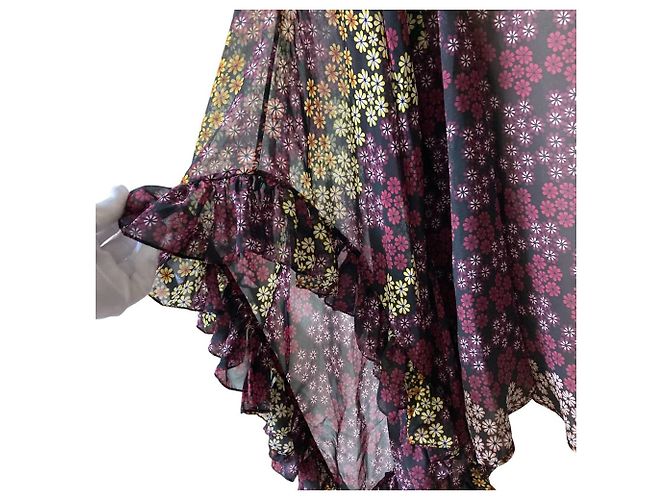 Autre Marque Camicetta trasparente con stampa floreale Dsquared2 Porpora - vista 5