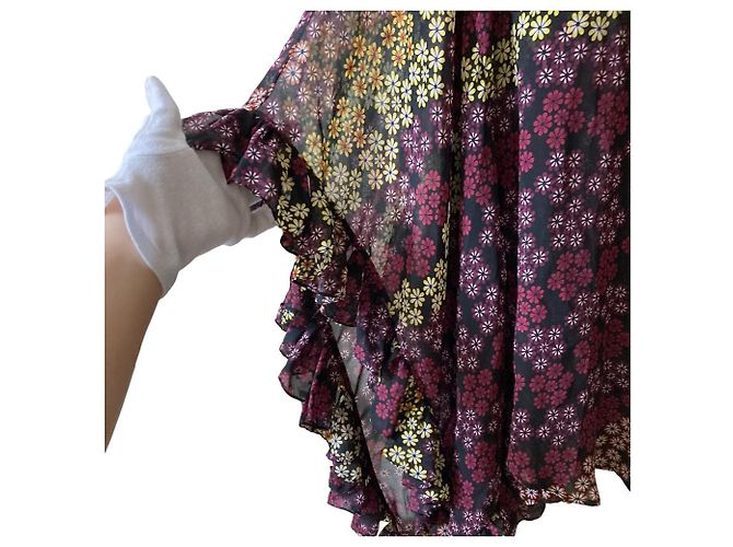 Autre Marque Camicetta trasparente con stampa floreale Dsquared2 Porpora - vista 6