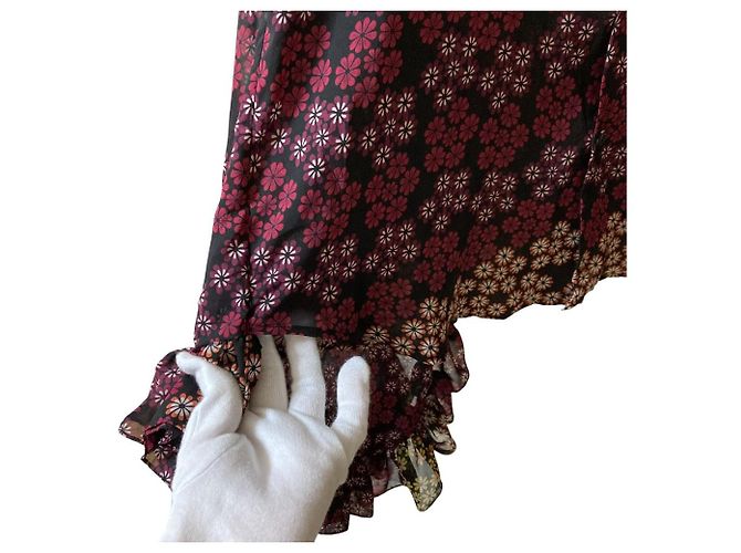 Autre Marque Camicetta trasparente con stampa floreale Dsquared2 Porpora - vista 8
