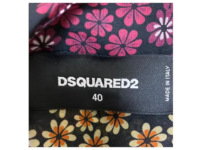 Autre Marque Camicetta trasparente con stampa floreale Dsquared2 Porpora - vista 9