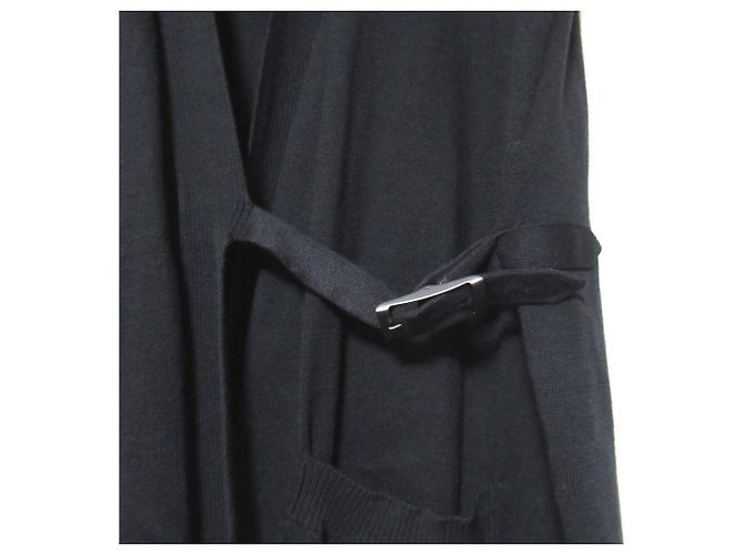 Chaleco de punto largo Hermès Ap Belt 34 Castaño Gris antracita - vista 5