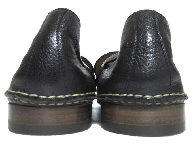 Mocassino Hermès in pelle Nero - vista 3