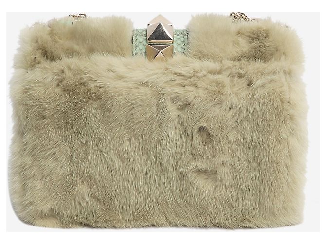 Rockstud Valentino Borsa a tracolla in ecopelliccia verde - vista 3
