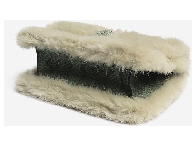 Rockstud Valentino Borsa a tracolla in ecopelliccia verde - vista 5