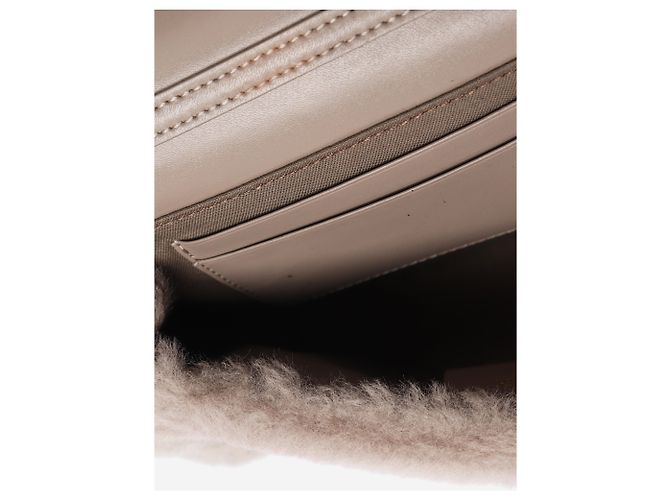 Fendi Borsa a tracolla in shearling taupe Marrone - vista 7