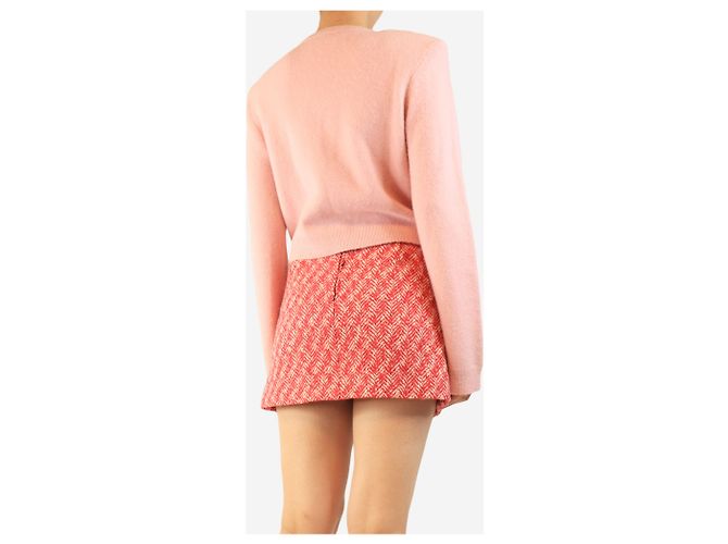 Self portrait Rosa verzierter Cardigan - Größe L Pink - Ansicht 2