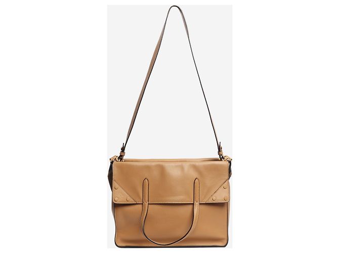 Fendi Tan Flip Leder Tote Bag Braun - Ansicht 2