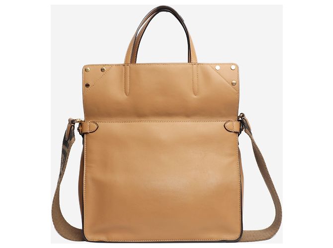 Fendi Tan Flip Leder Tote Bag Braun - Ansicht 3