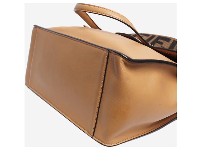 Fendi Tan Flip Leder Tote Bag Braun - Ansicht 5