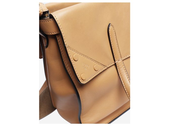 Fendi Tan Flip Leder Tote Bag Braun - Ansicht 6