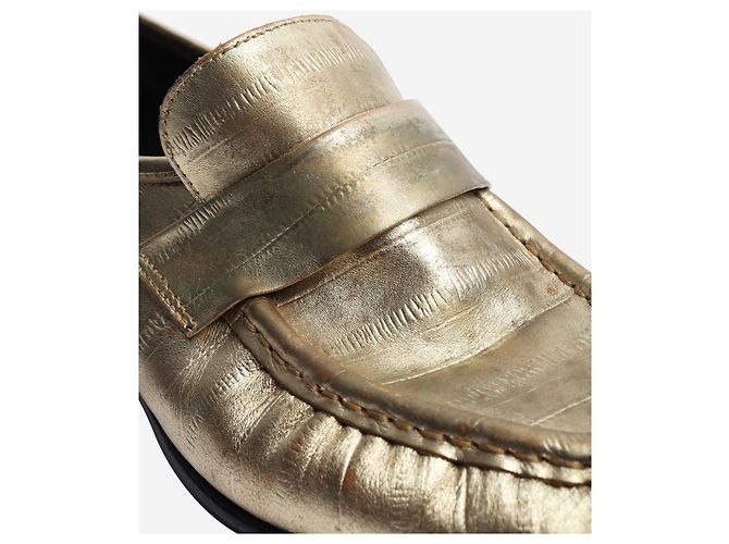 The row Loafer aus goldfarbenem Metallic-Leder - Größe EU 38 Golden - Ansicht 5