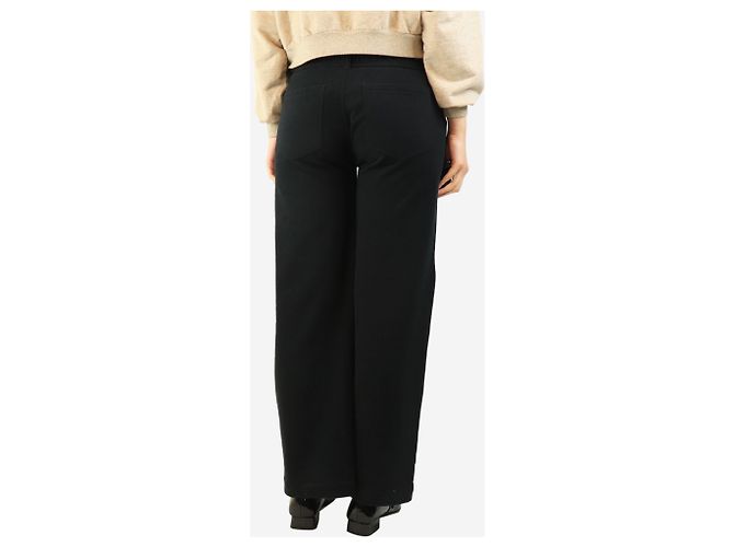 Brunello Cucinelli Pantalones anchos de algodón negro - talla S - vista 3