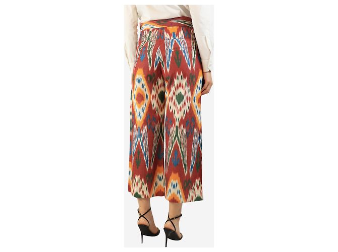 Autre Marque Gemusterte Cropped-Hose in Multicolour - Größe L Mehrfarben - Ansicht 3