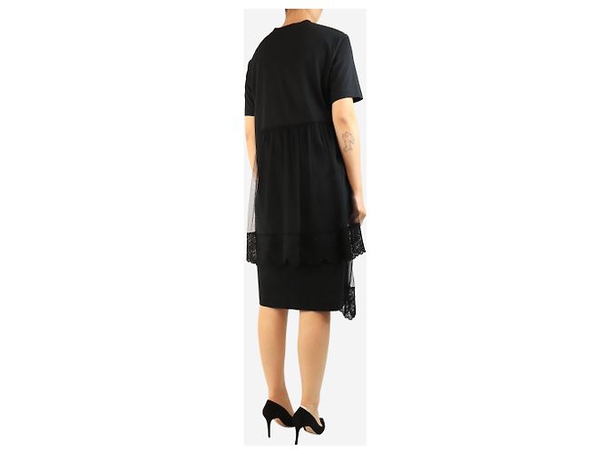 Simone Rocha Midi-Kleid aus schwarzer Spitze - Größe L - Ansicht 2