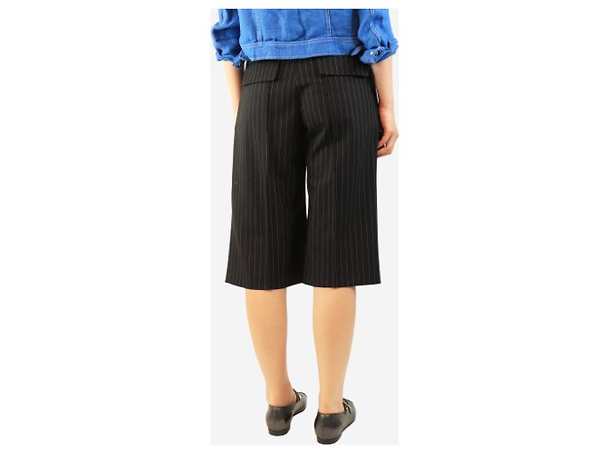 Autre Marque Culottes plisadas con raya diplomática negra - talla UK 10 Negro - vista 3