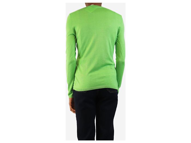 Gabriela Hearst Feinstrickpullover Limettengrün - Größe S - Ansicht 2