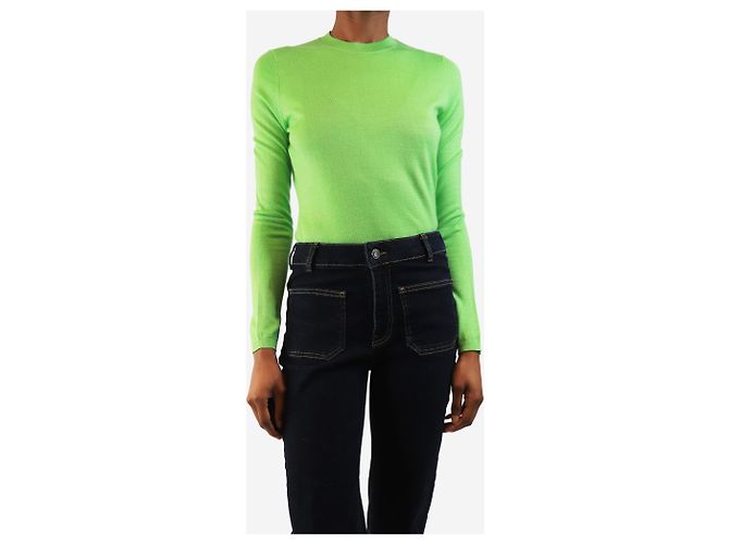Gabriela Hearst Feinstrickpullover Limettengrün - Größe S - Ansicht 3