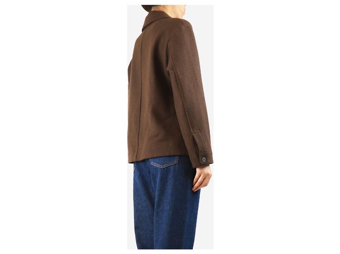 Autre Marque Veste en mélange de yak marron chocolat - taille UK 8 - vue 2